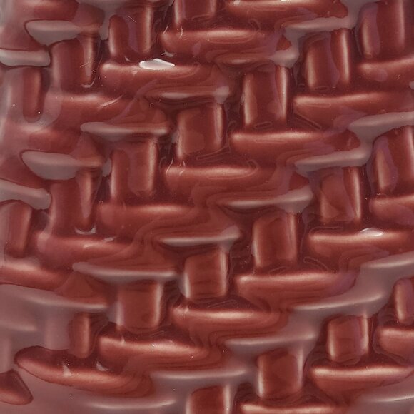 Longaberger Woven Reflections Paprika Vase Longaberger Pottery Tall Vase - Picture 3 of 5